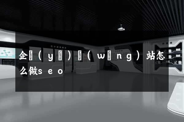 企業(yè)網(wǎng)站怎么做seo