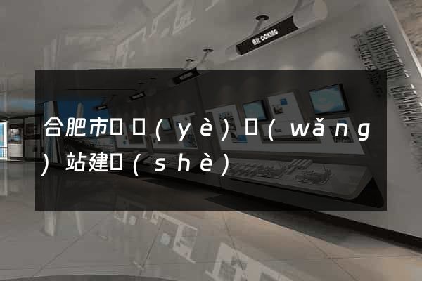 合肥市專業(yè)網(wǎng)站建設(shè)
