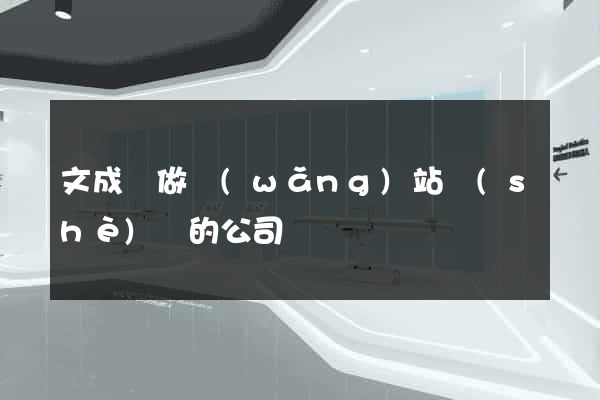 文成縣做網(wǎng)站設(shè)計的公司