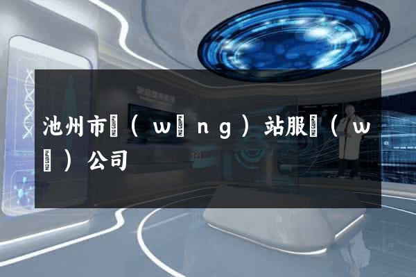 池州市網(wǎng)站服務(wù)公司
