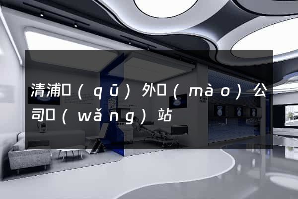 清浦區(qū)外貿(mào)公司網(wǎng)站