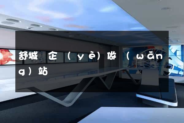 舒城縣企業(yè)做網(wǎng)站