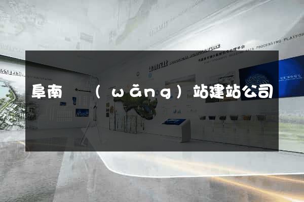 阜南縣網(wǎng)站建站公司