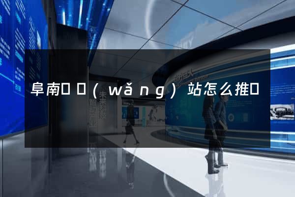 阜南縣網(wǎng)站怎么推廣