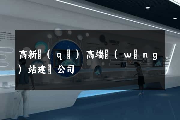 高新區(qū)高端網(wǎng)站建設公司